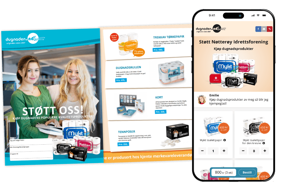Selgkatalog og shop