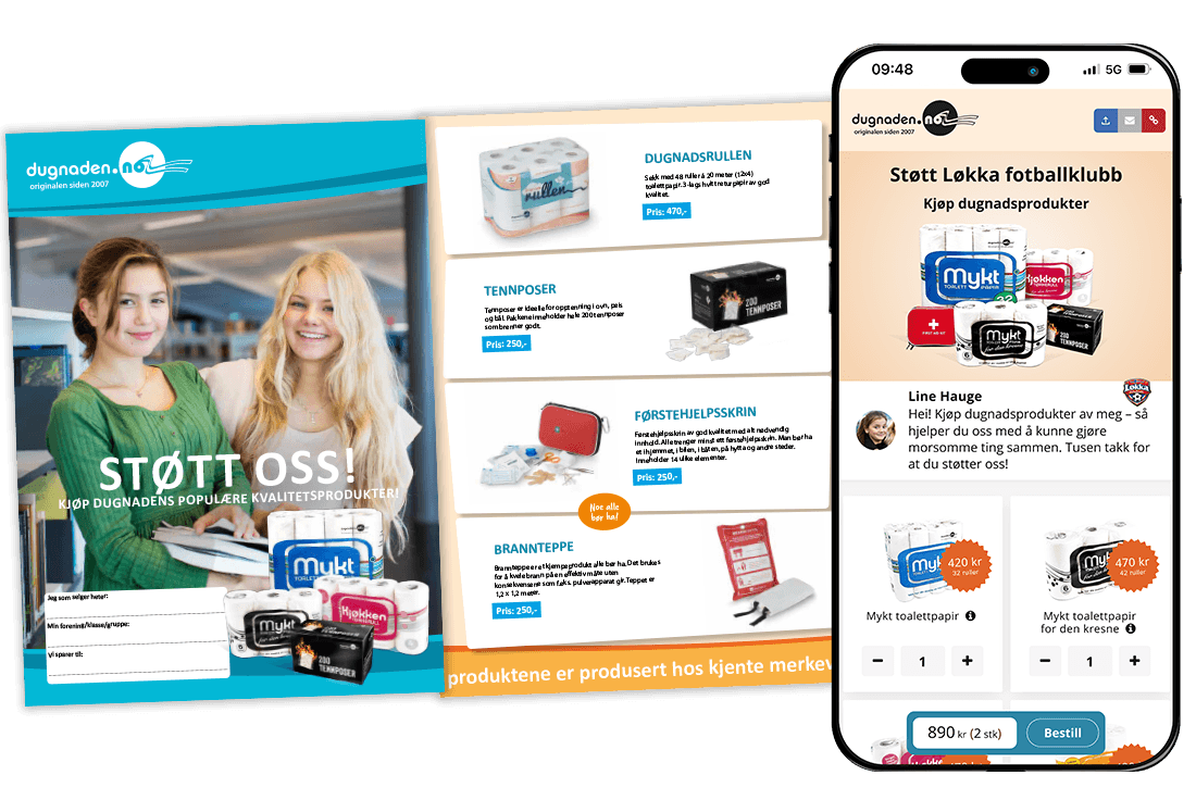 Selgkatalog og shop